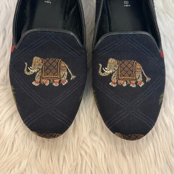 Anthropologie Jon Josef Gatsby Loafer Elephant Palm Tree Plaid Preppy Old Money - Picture 3 of 8